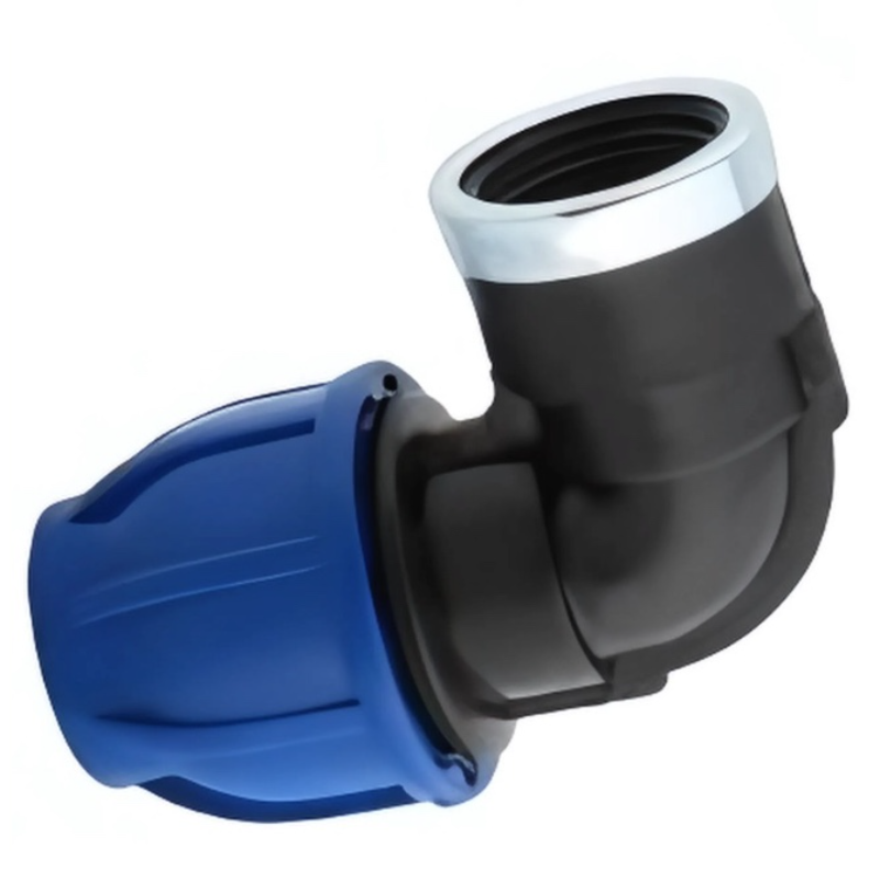 COTOVELO FEMEA DE COMPRESSAO 20MM x 1/2 PEAD