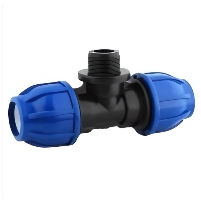 TEE MACHO DE COMPRESSAO 20MM x 3/4 PEAD