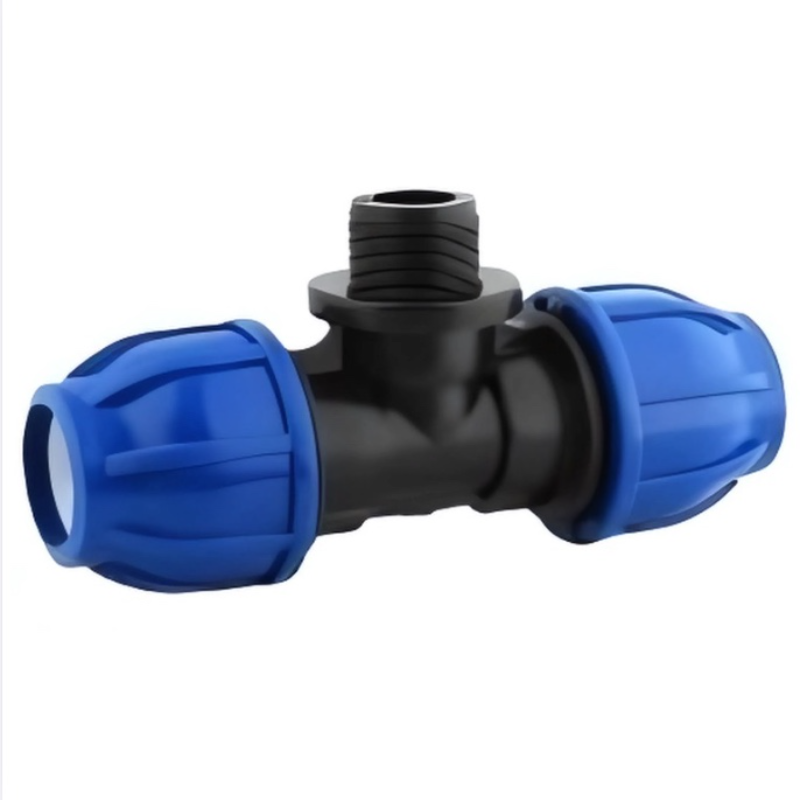 TEE MACHO DE COMPRESSAO 25MM x 1/2 PEAD
