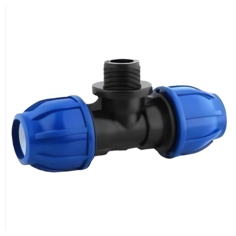 TEE MACHO DE COMPRESSAO 25MM x 3/4 PEAD