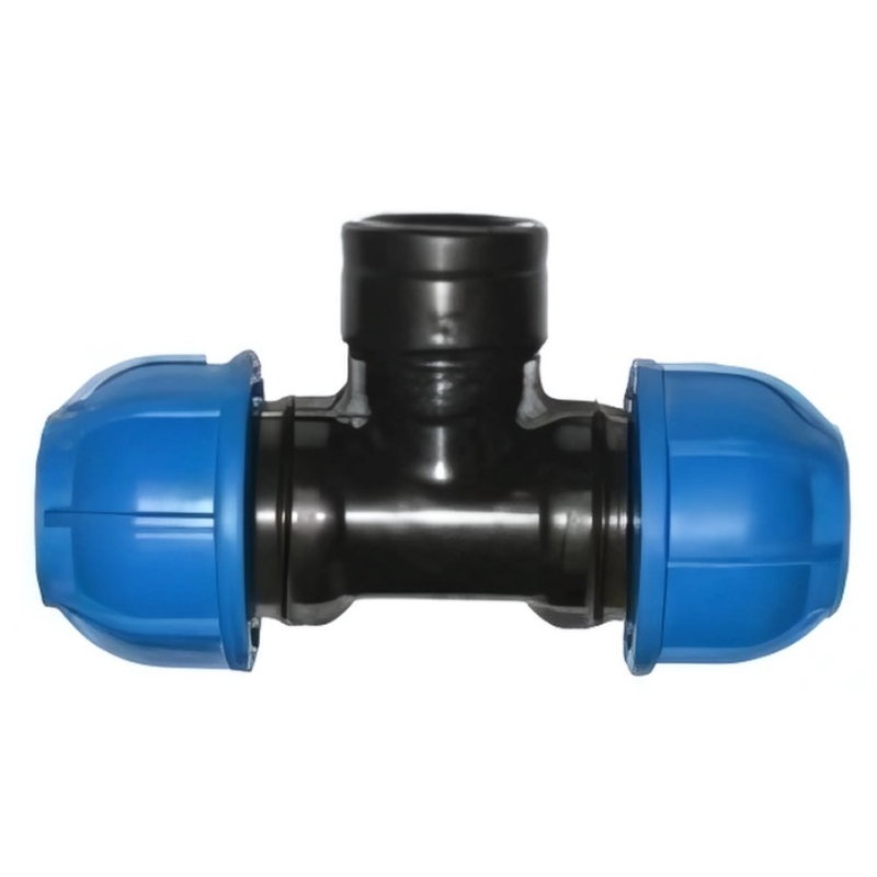 TEE FEMEA DE COMPRESSAO 32MM x 1 PEAD