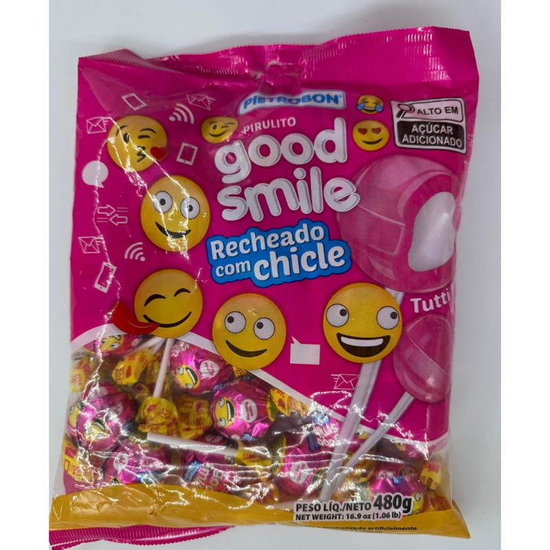 PIRULITO BOLA 480G GOOD SMILE TUTTI FRUTTI