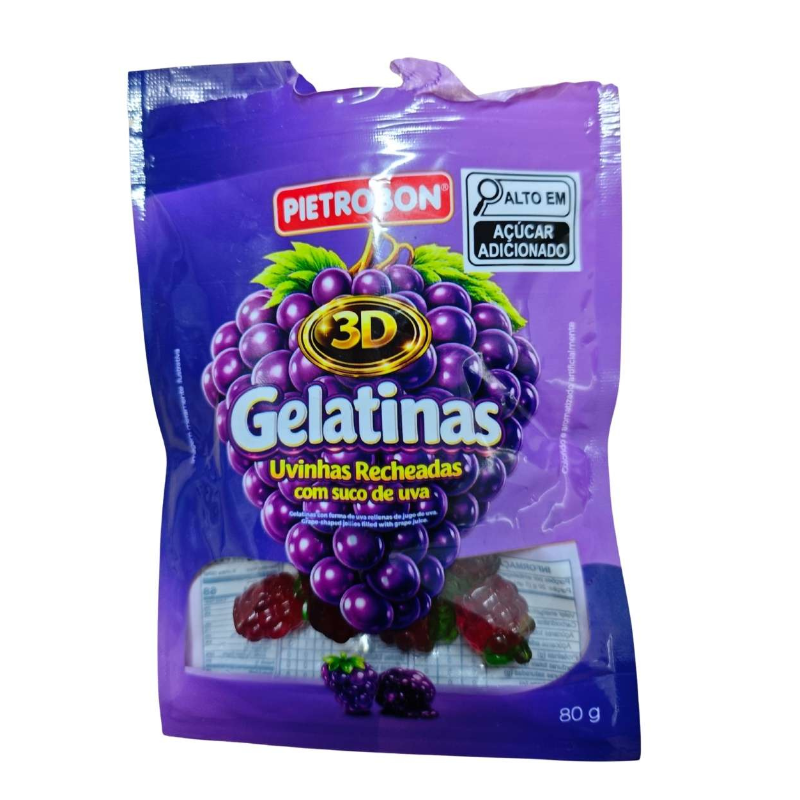 GELATINA 3D UVA RECHEADA 80G