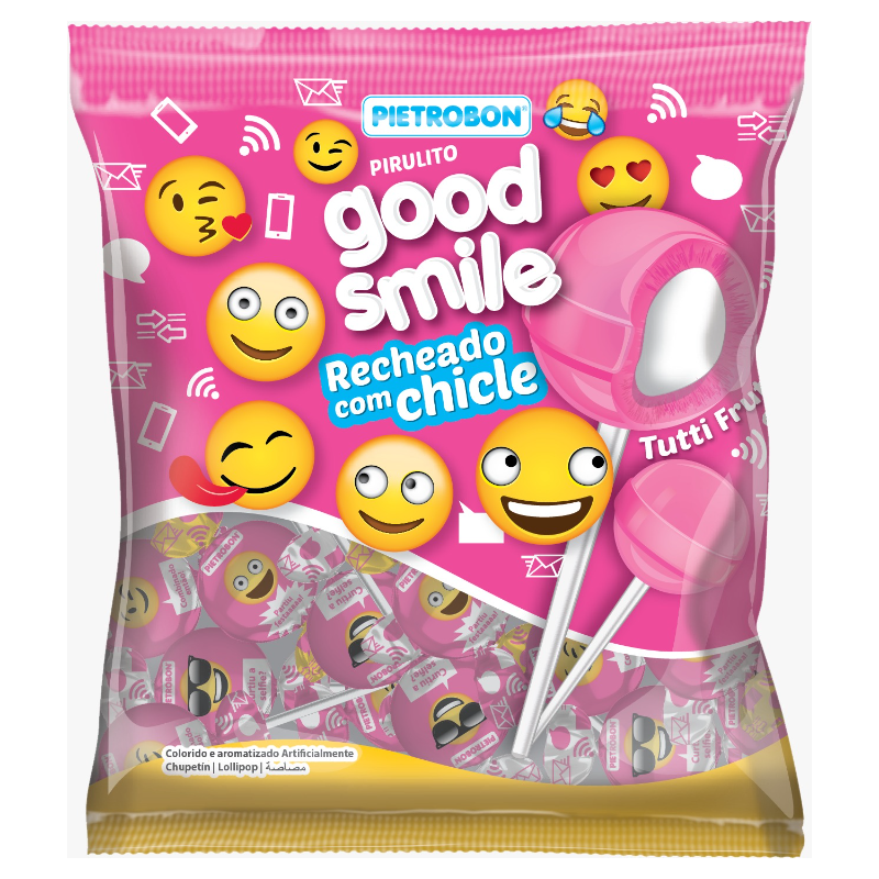 PIRULITO BOLA 480G GOOD SMILE TUTTI FRUTTI