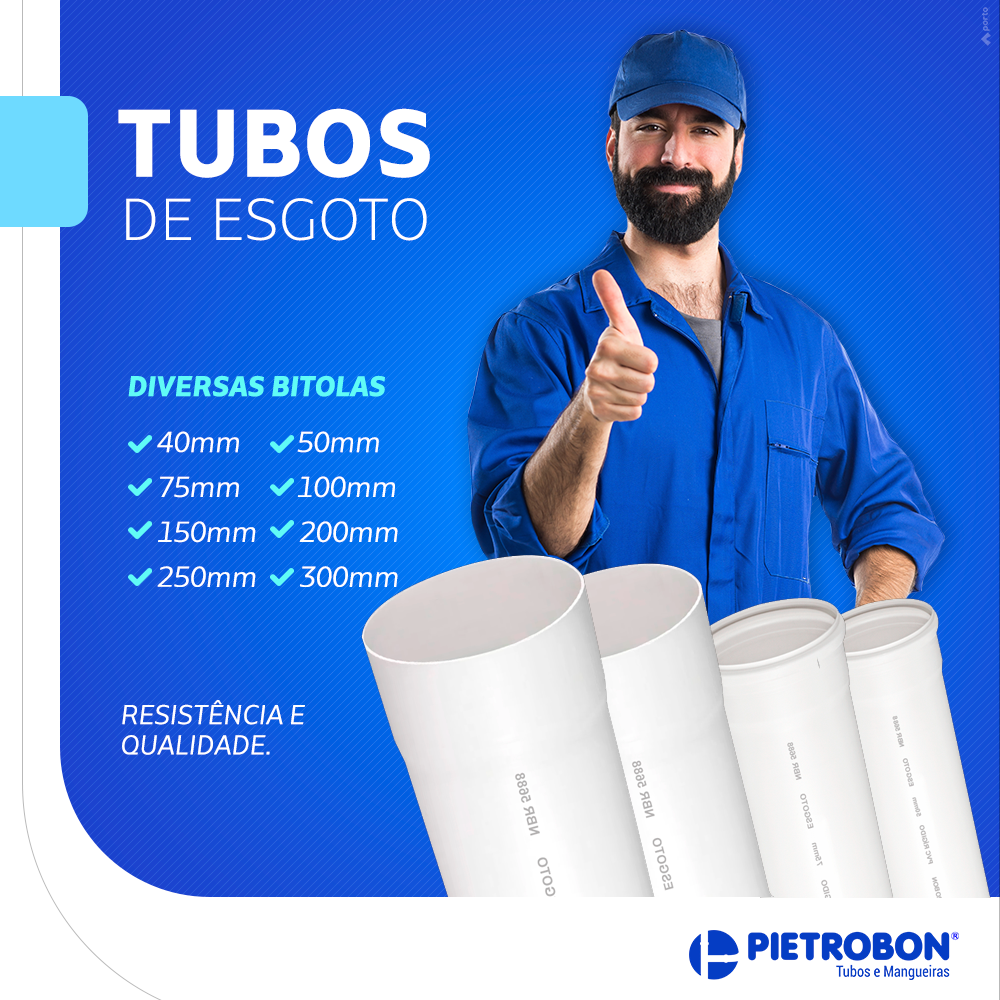Pietrobon | TUBO PVC  PIETROBON ESG. 40MM  C/06MTS