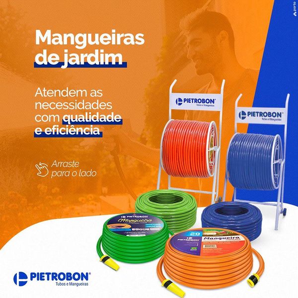 Pietrobon | MANGA JARDIM TRANÇADA REP.1/2X1.8MM 50MTS AZUL