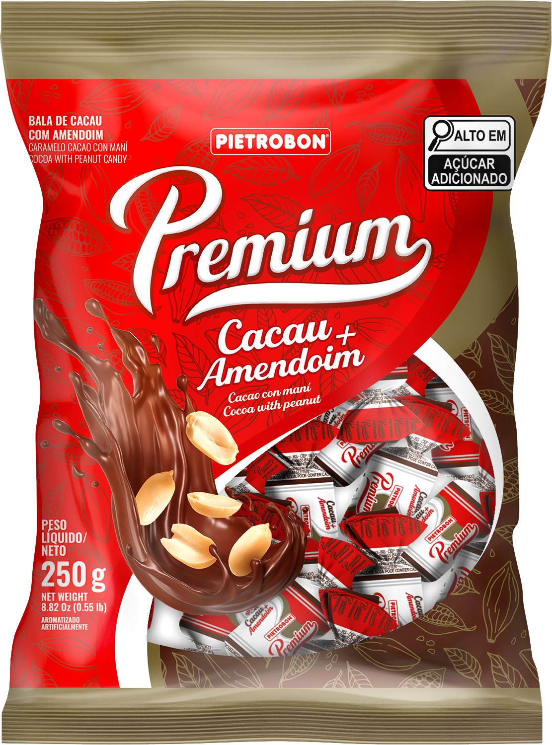 Pietrobon | CACAU 250G C/AMENDOIM PREMIUM 