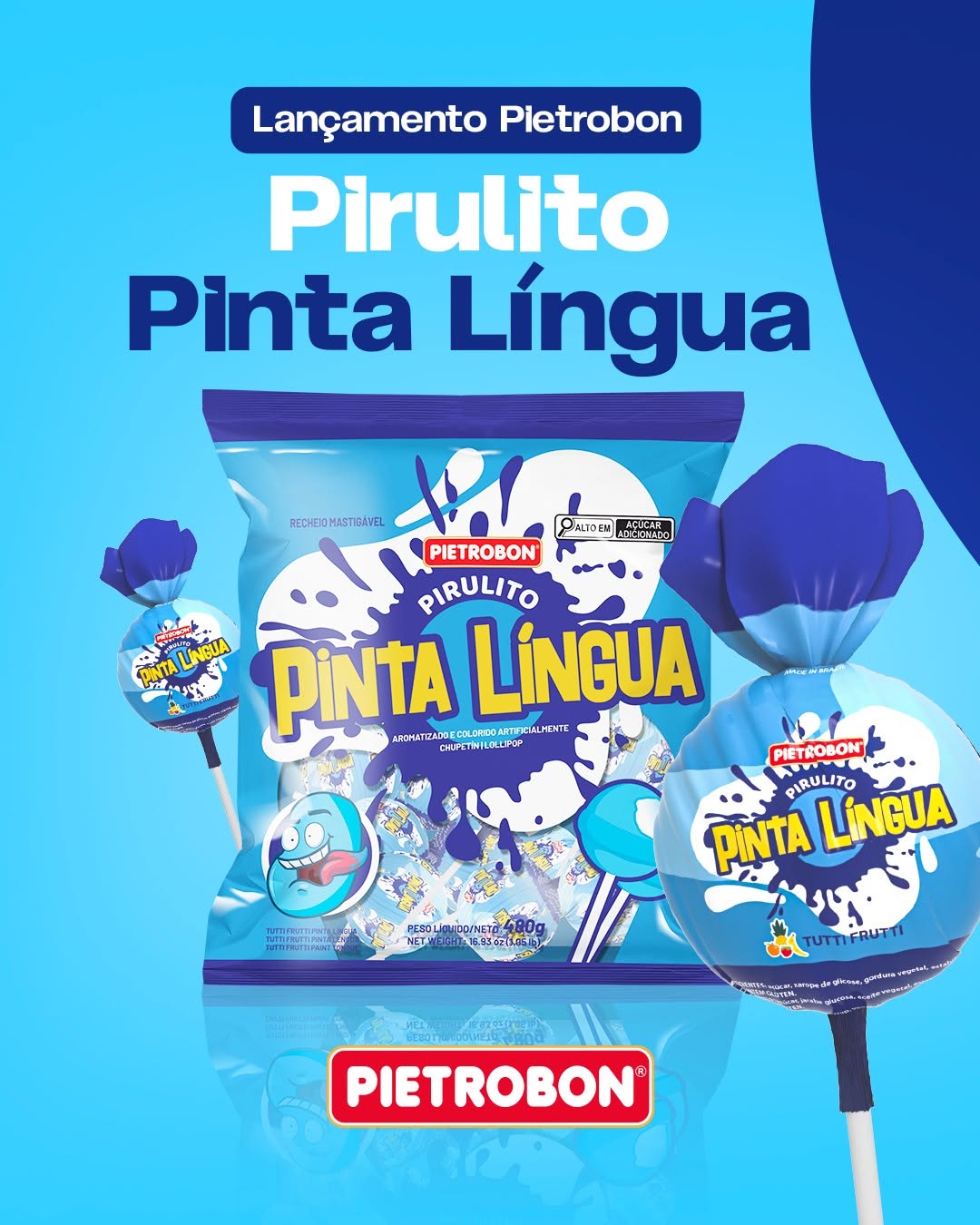 Pietrobon | PIRULITO BOLA 480G PINTA LINGUA