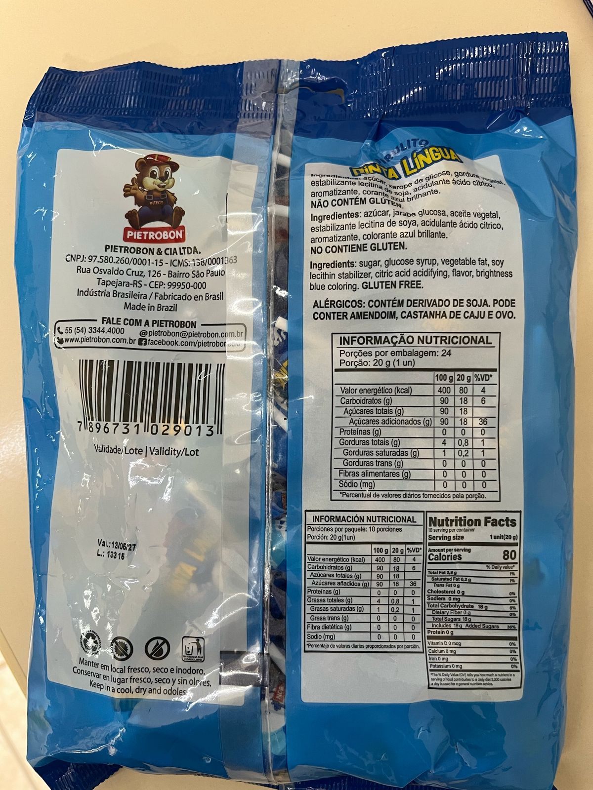 Pietrobon | PIRULITO BOLA 480G PINTA LINGUA