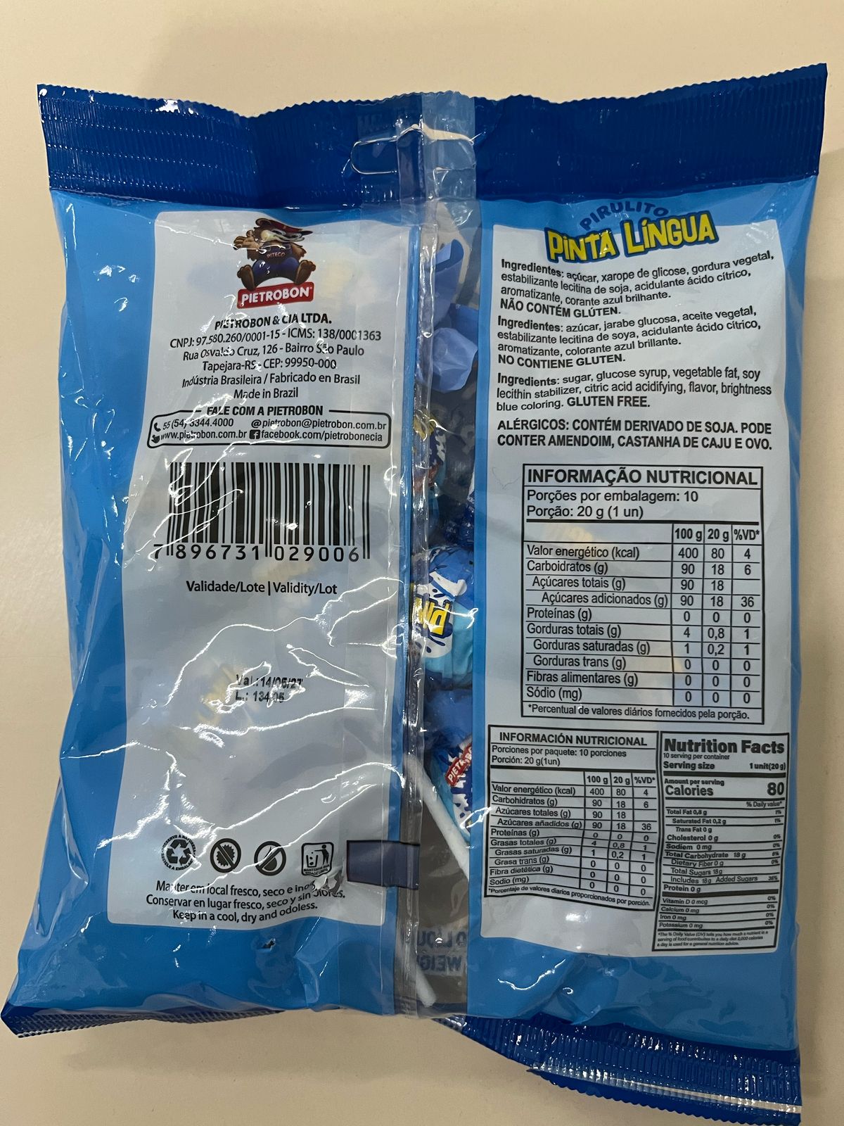 Pietrobon | PIRULITO BOLA 200G PINTA LINGUA