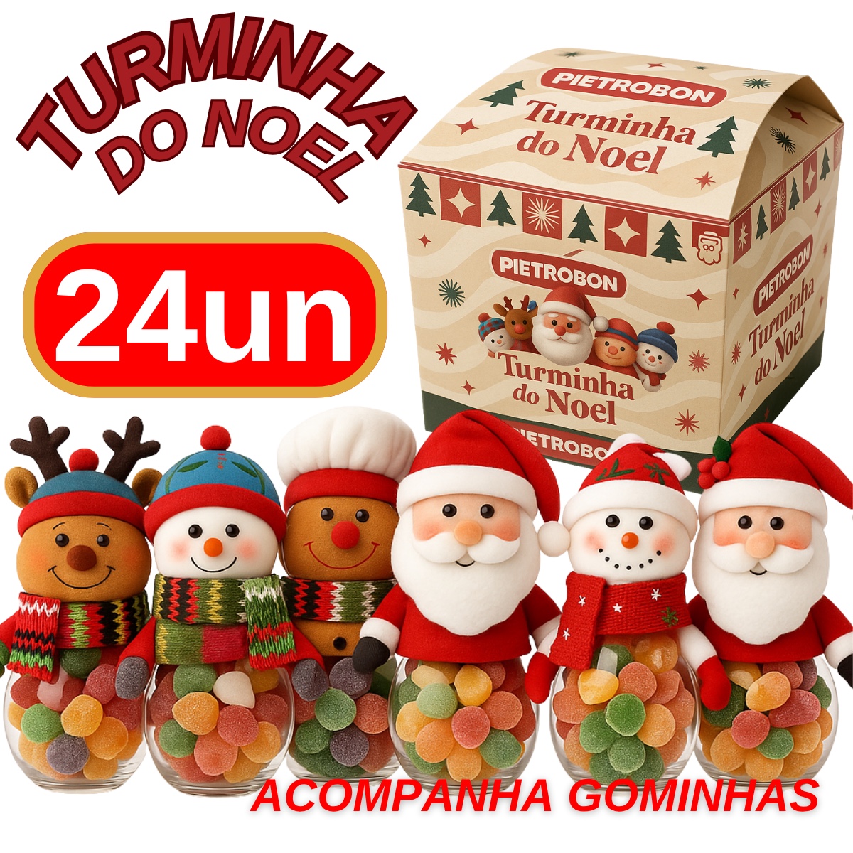 Pietrobon | CONFEITO 06x120G TURMINHA DO NOEL C/GOMA