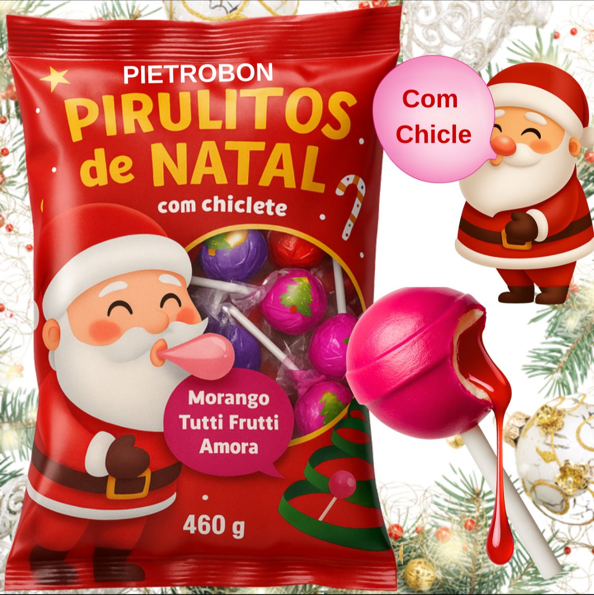 Pietrobon | PIRULITO BOLA 460G CHRISTMAS