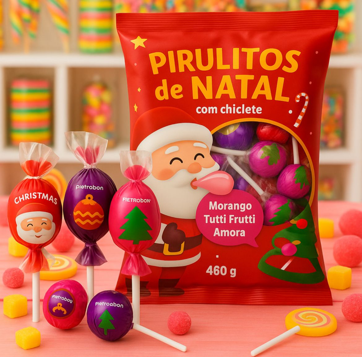 Pietrobon | PIRULITO BOLA 460G CHRISTMAS