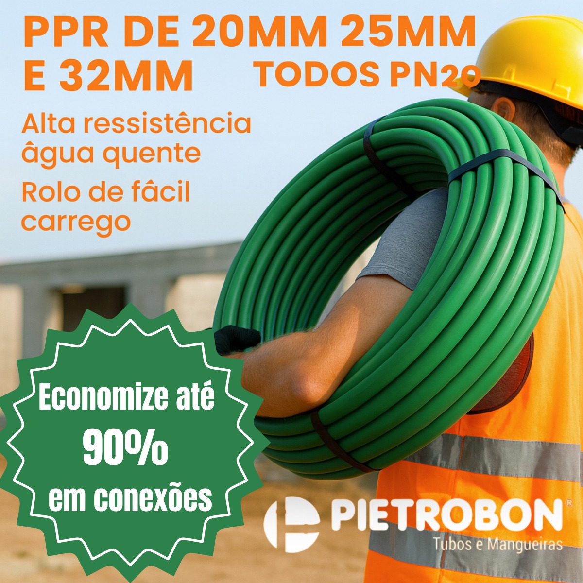 Pietrobon | TUBO PPR PIETROBON 20MM PN20 ROLO C/50MTS