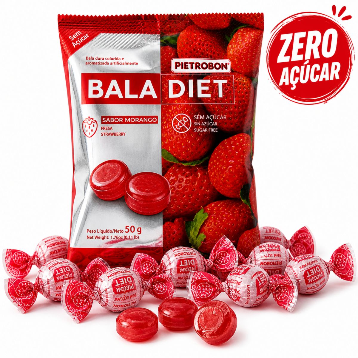 Pietrobon | BALA 50G SUPER FRESH DIET - MORANGO