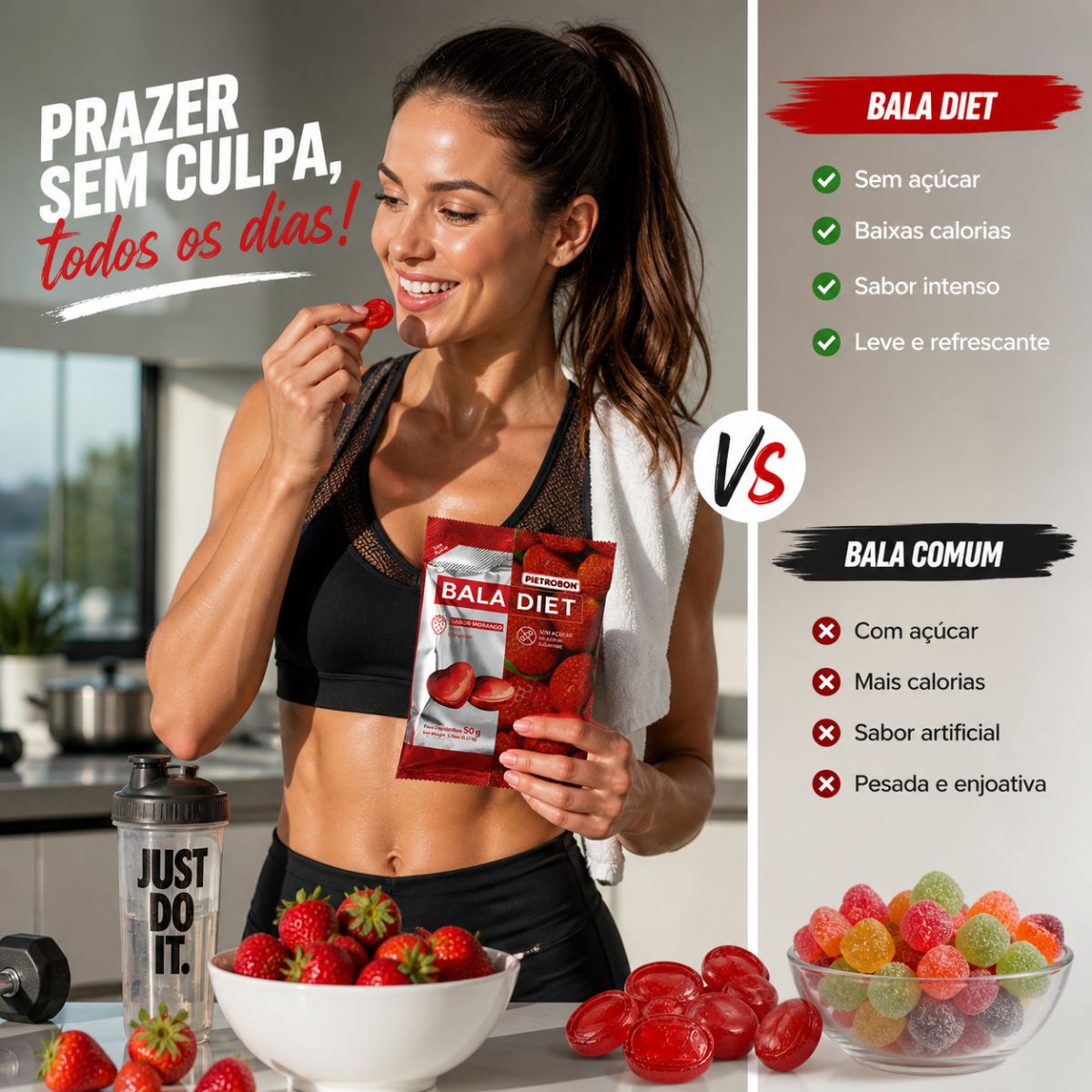Pietrobon | BALA 50G SUPER FRESH DIET - MORANGO