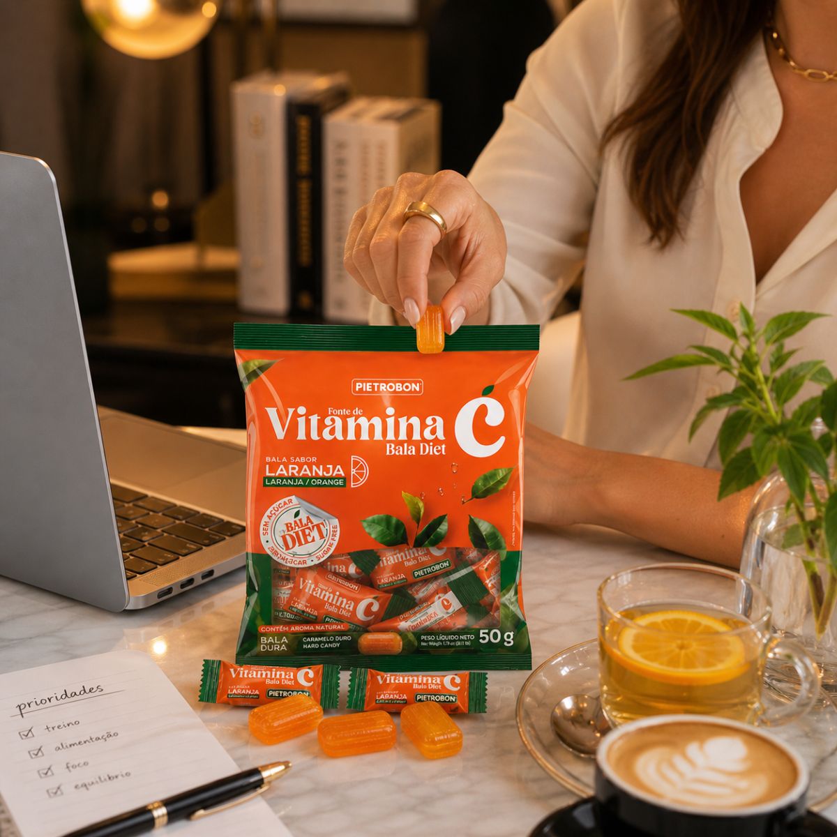 Pietrobon | BALA 50G VITAMINA C DIET - LARANJA