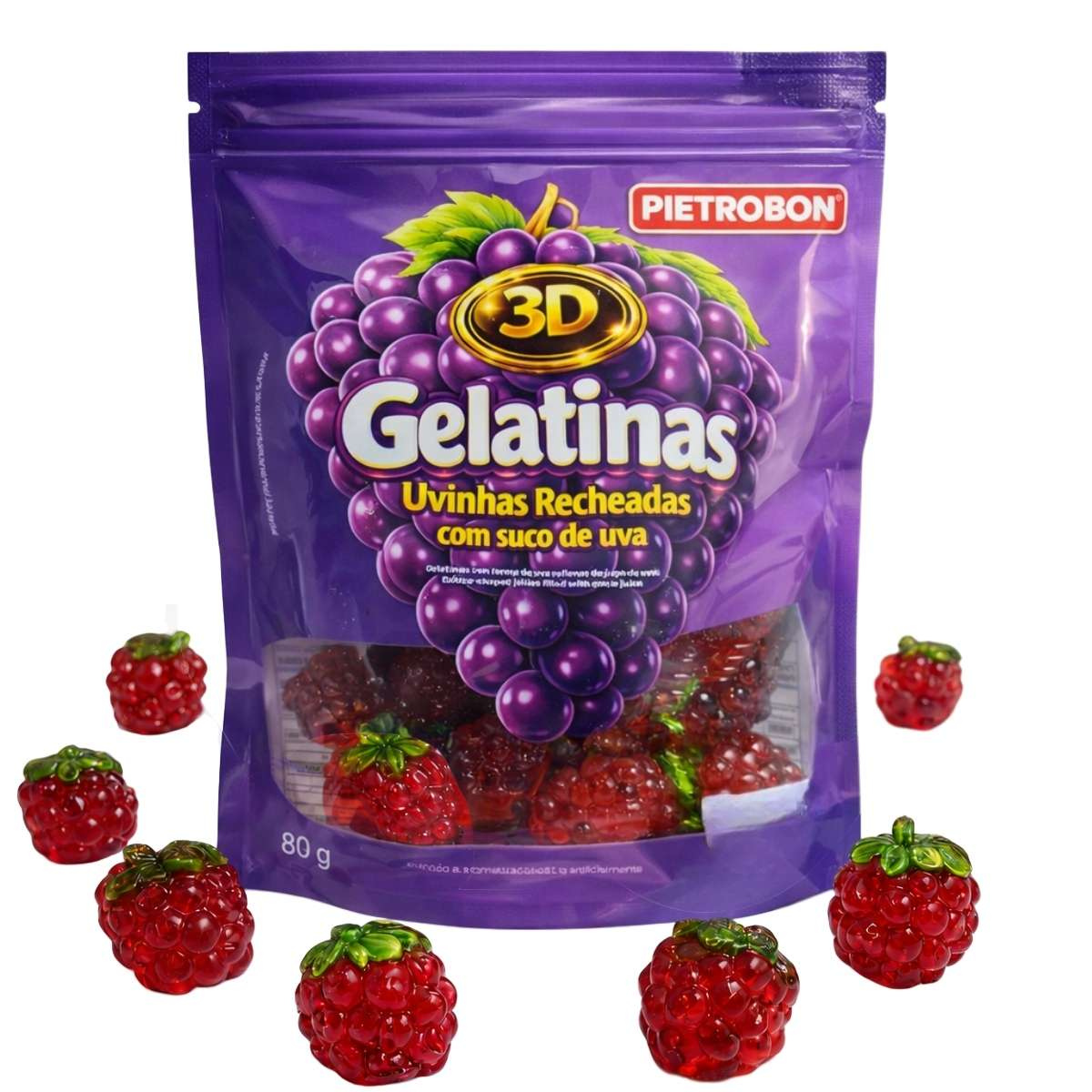 Pietrobon | GELATINA 3D UVA RECHEADA 80G