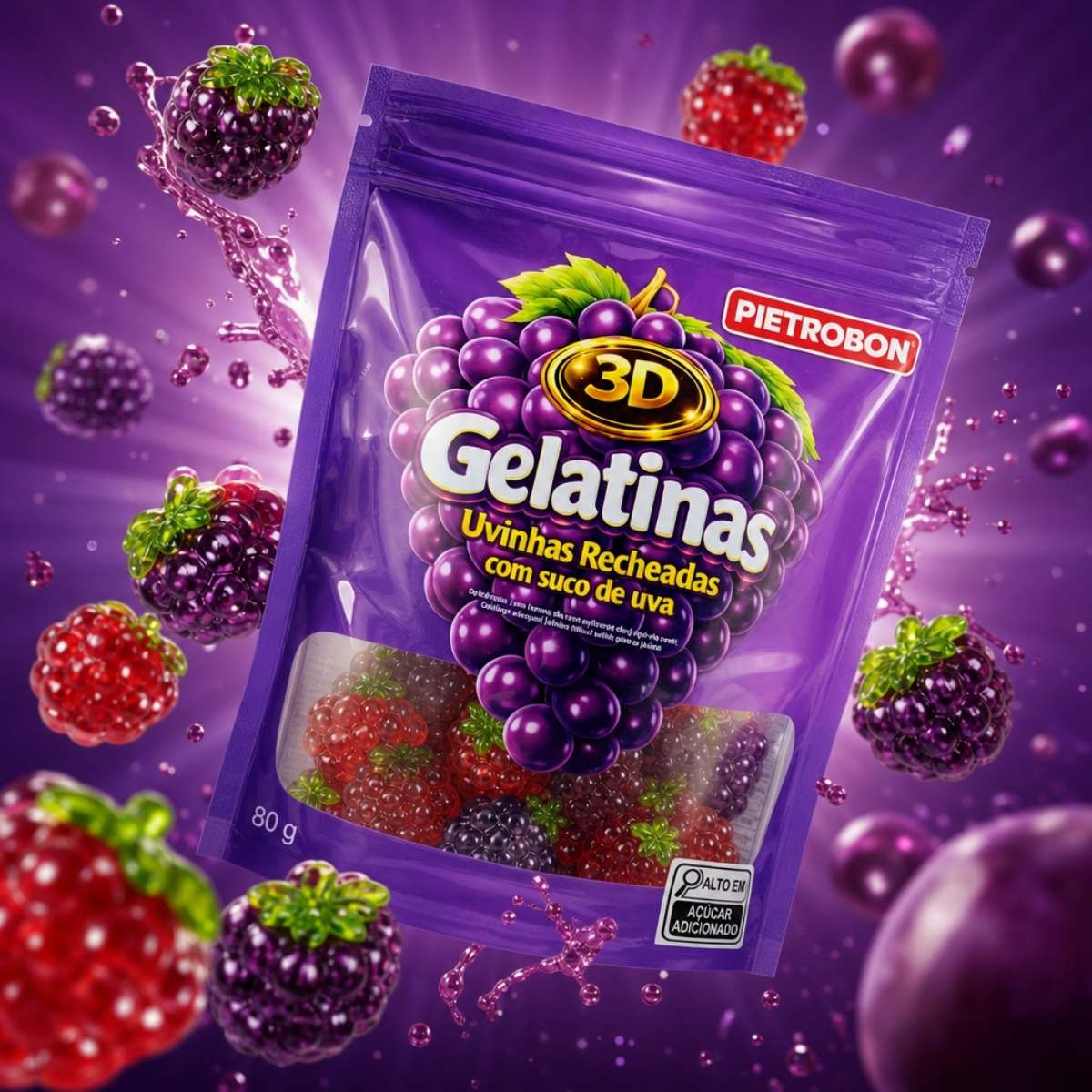 Pietrobon | GELATINA 3D UVA RECHEADA 80G