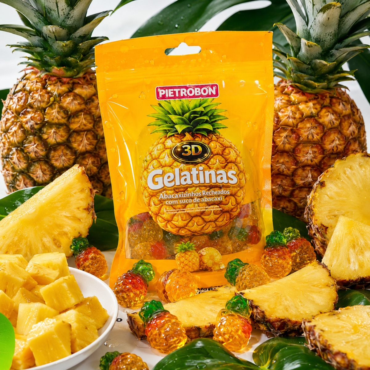 Pietrobon | GELATINA 3D ABACAXI RECHEADA 80G